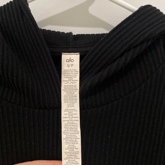 Alo Yoga Black Muse Hoodie Small - Picture 3 of 8